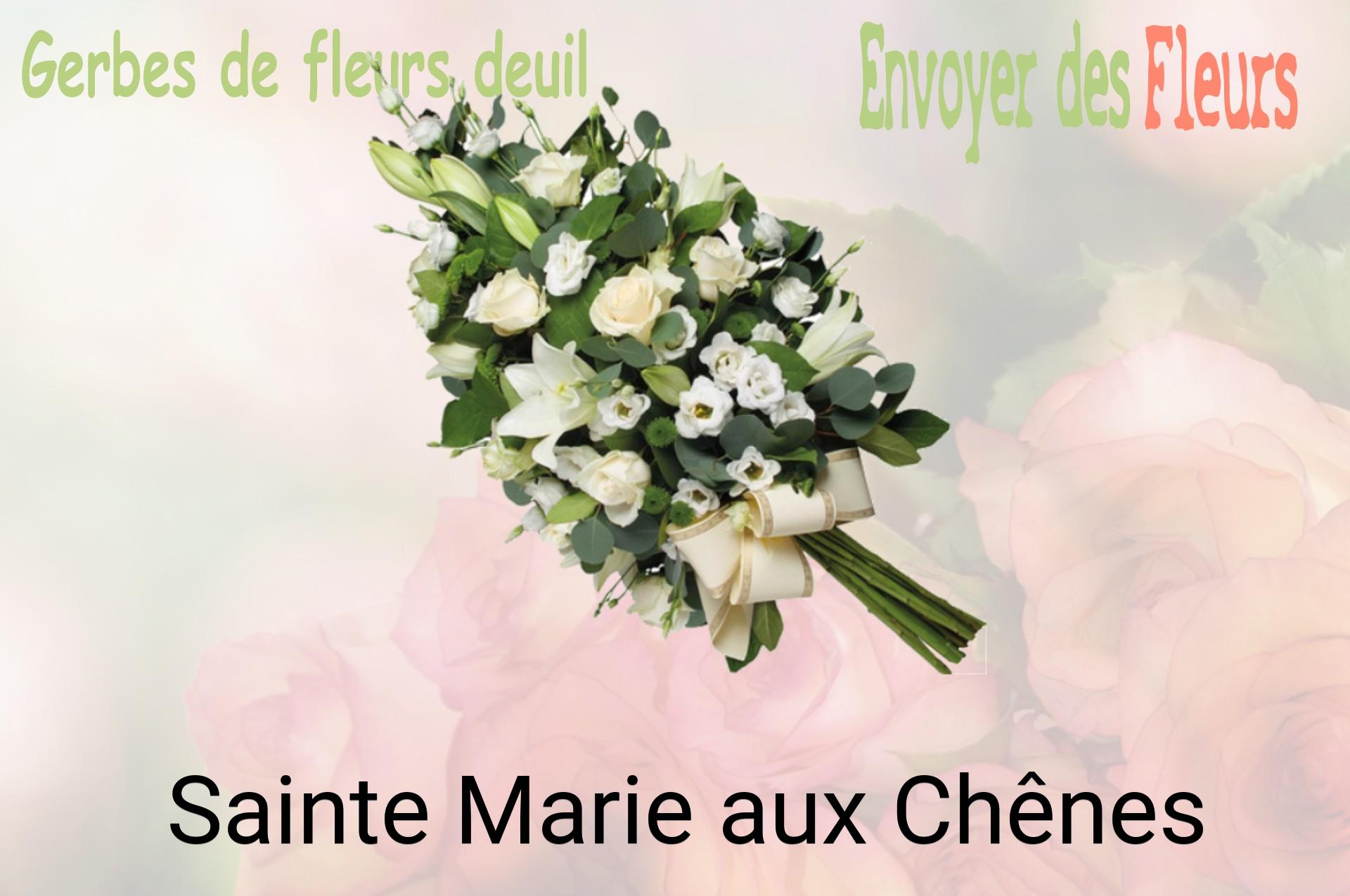 Gerbe de fleurs de deuil livrée à Sainte-Marie-aux-Chênes